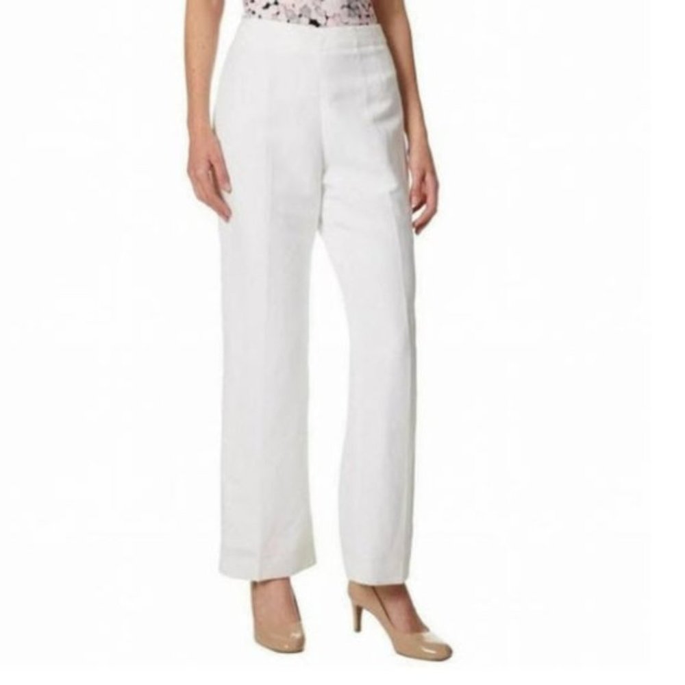 Kasper Women's White Straight Leg Pants